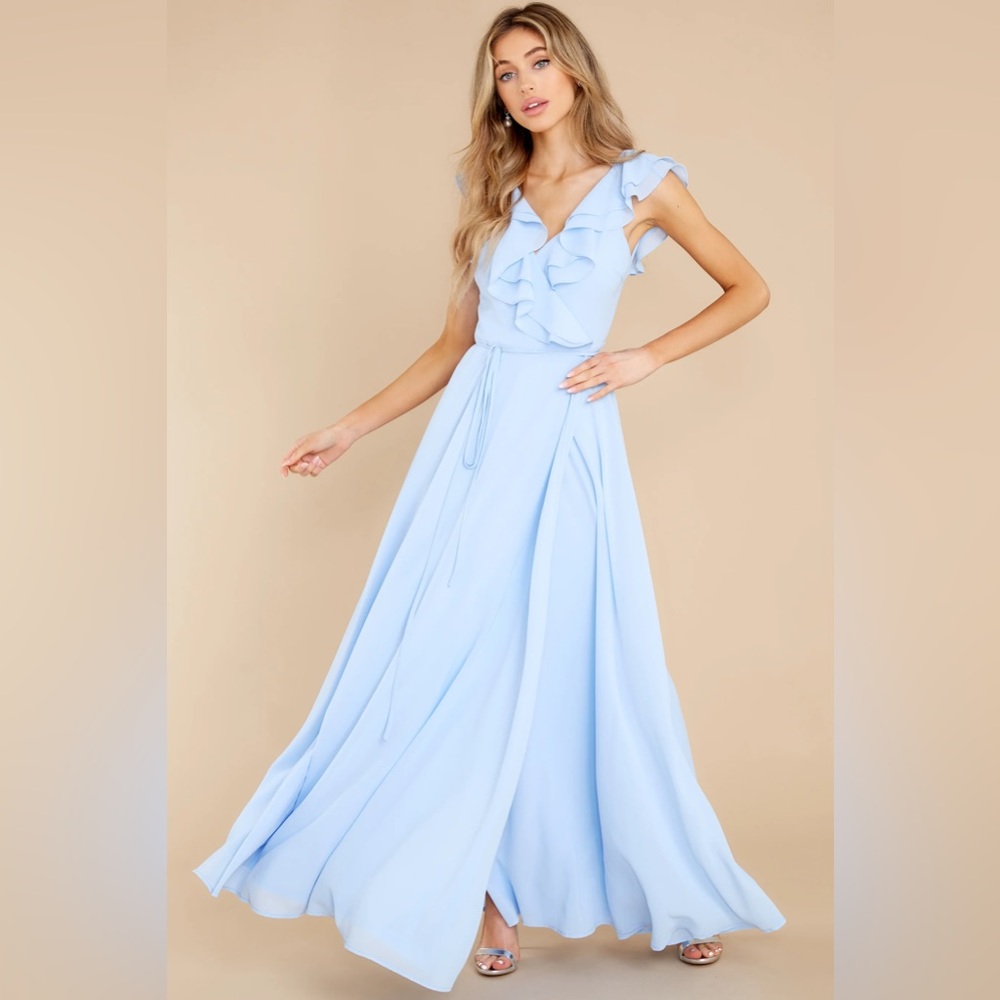 Moments Like This Light Blue Maxi Dress